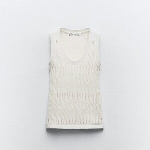 Zara Beige Knit Tank Top